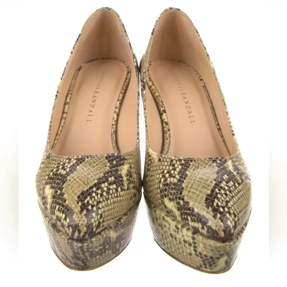 LOEFFLER RANDALL Patent Leather Animal Print Pumps Size: 6 New